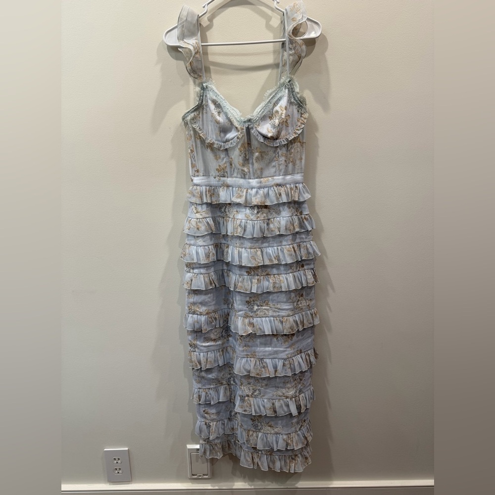 V. Chapman Fiorenza Dress in Victorian Blue…Size 4